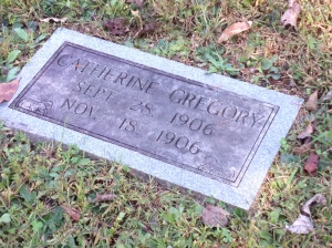 Two months in 1906 was all she got. The next stone was her mother who died on September 21, 1906. Nothing about that sounds easy.